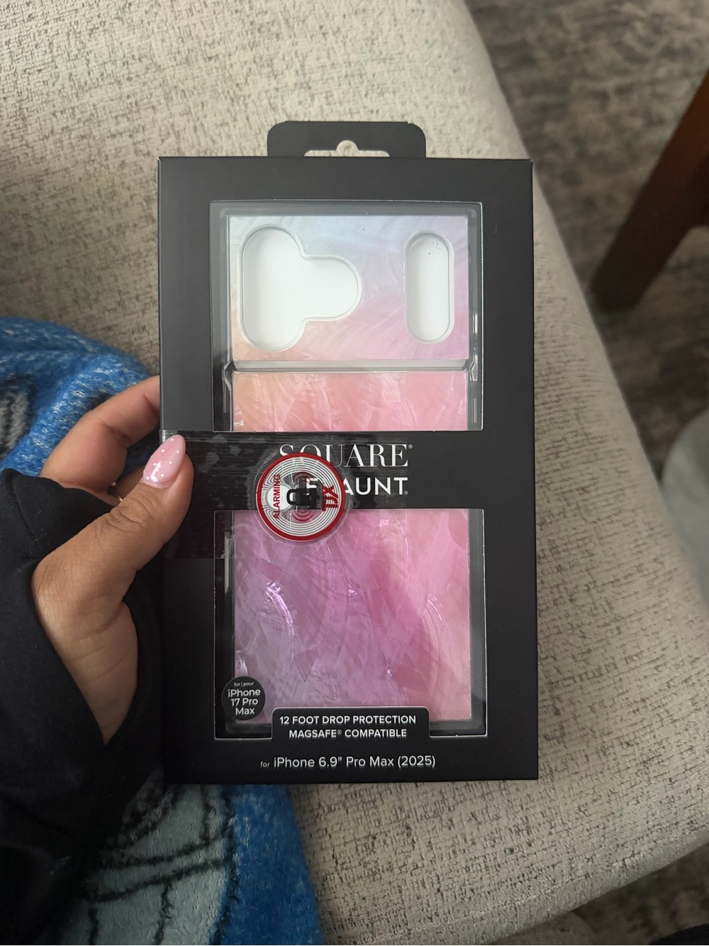 Flaunt iPhone 17 pro max case (Pink Mother of Pearl)